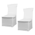 thumbnail image 2 of Chair Slipcover, 2Pcs Pure Color Chair Slip Cover  For Wedding White, 2 of 8