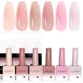 thumbnail image 1 of Set de esmaltes de uñas CANNI Sheer Jelly Pink Gel de 9 ml x 6 con lámpara UV, 1 of 9