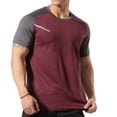 thumbnail image 5 of Youthup Men's Crew Neck Color-Block Quick Dry Athletic Short Sleeve T-Shirts 2-Pack, Stretch Breathable Moisture-Wicking, 5 of 11