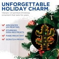 thumbnail image 3 of Festive Cactus Wrapped in Christmas Lights Christmas Ornament - Festive Holiday Decor - 2.8" Round - Gold String Included - UV Printed Design - Choose from Over 140 Designs - BMCO0473, 3 of 6