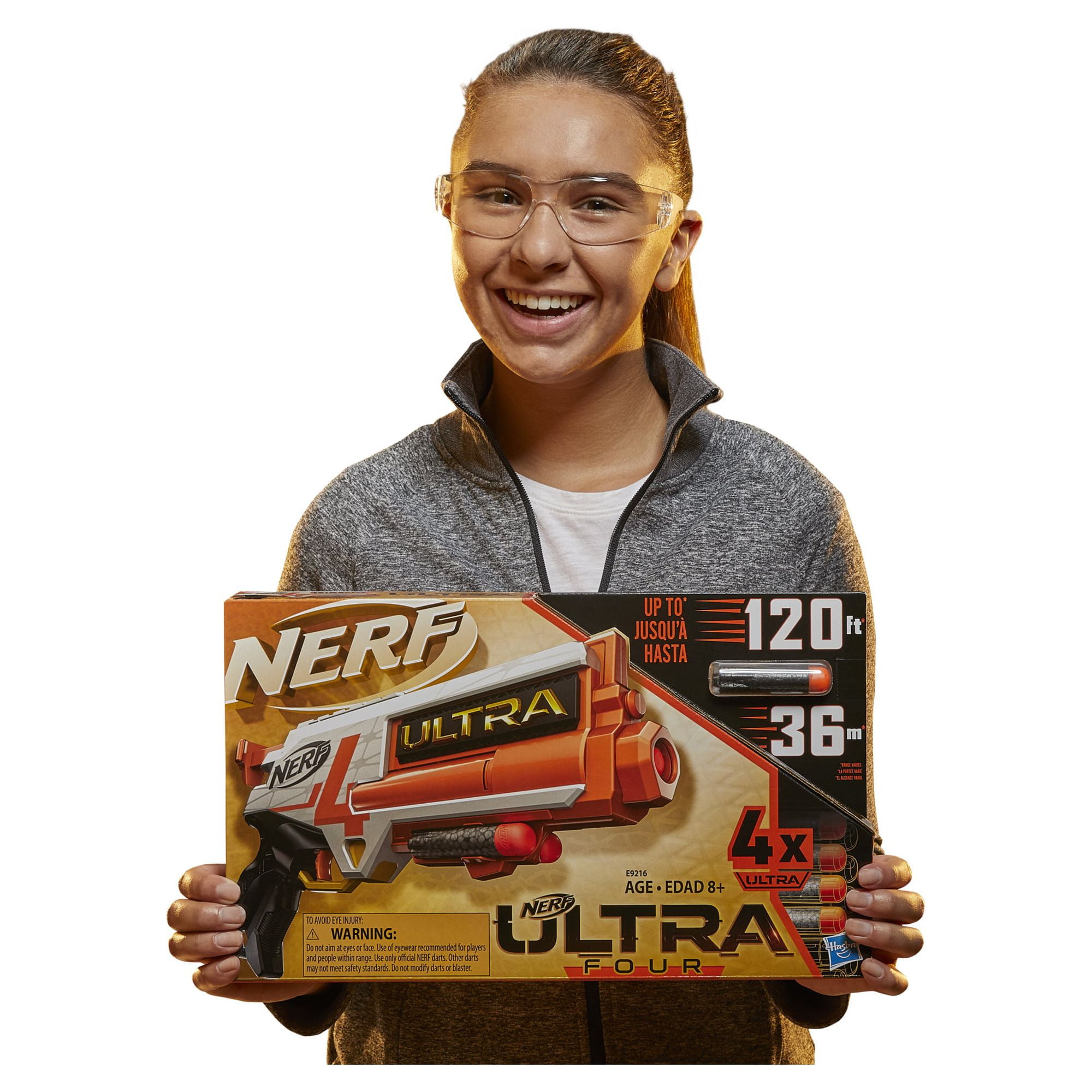 Nerf Ultra Four Blaster, Includes 4 Official Nerf Darts