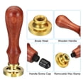 thumbnail image 3 of Uxcell Alphabet Q Wax Seal Stamp Initial Letter Sealing Wax Stamp Retro Removable Brass Head Wooden Handle, Style 2, 3 of 6