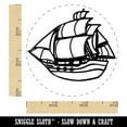 thumbnail image 2 of Old Timey Boat Ship Self-Inking Rubber Stamp Ink Stamper - Black Ink - Small 3/4 Inch, 2 of 7