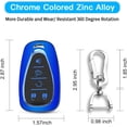 thumbnail image 6 of Key Fob Cover Compatible with Chevrolet Equinox Malibu Camaro Traverse Blazer Cruze Volt Bolt Sonic Trax Tahoe Keychain Case Holder Protector,Blue, 6 of 7