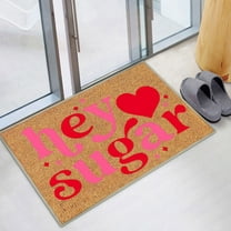Valentines Door Mat Coir 24 x 36, Romantic Love Heart Welcome Mat, Valentines Front Door Mat Outdoor Entrance Doormat