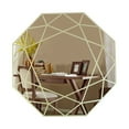 thumbnail image 2 of CHLOE's Reflection Contemporary-Style Octagon Golden Finish Wall Mirror 30" Tall, 2 of 4