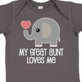 thumbnail image 4 of Inktastic Great Aunt Loves Me Elephant Boys or Girls Baby Bodysuit, 4 of 5