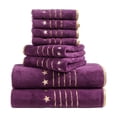thumbnail image 4 of Bxaolu 8 Piece Bath Towel Set, Microfiber Bathroom Towel - 2 Bath Towels, 2 Hand Towels, and 4 Wash Cloths, Super Soft, Star Pattern Highly Absorbent Towels for Bathroom, Gym, Hotel, and Spa, 4 of 8