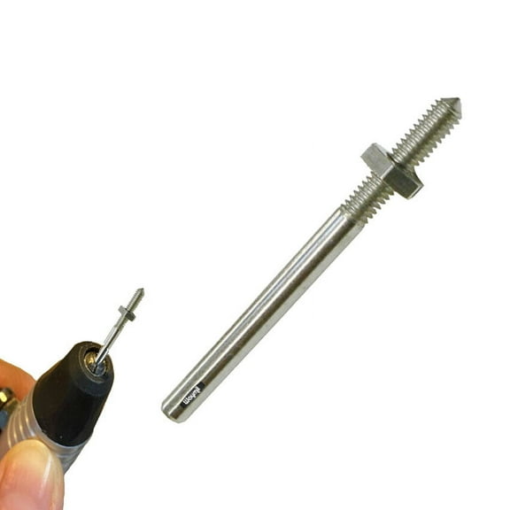 Mini Point Mandrel Screw W/ Nut 1/8" Shank - 1/16"L Thread For Rubberized Points