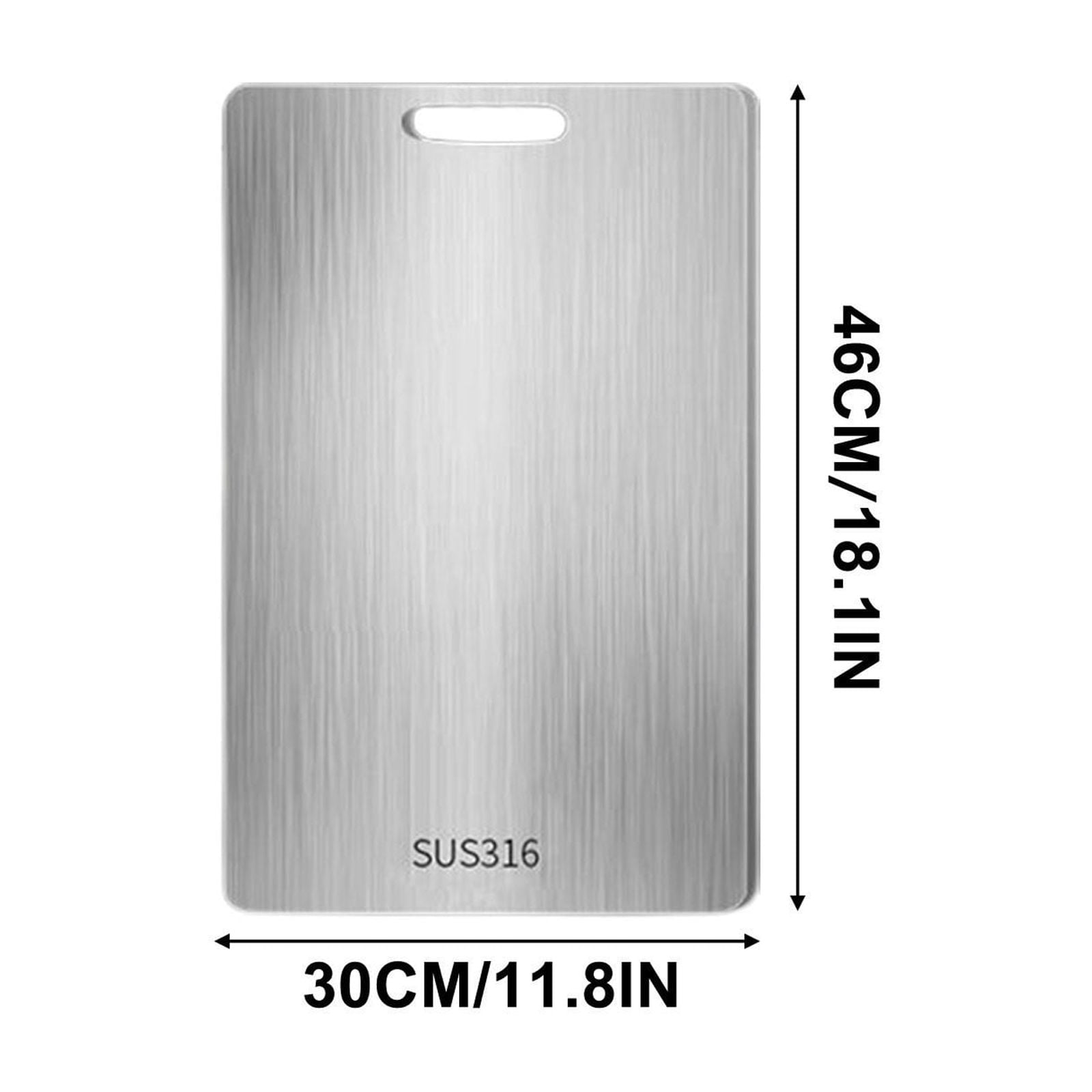 Cutting Board, SUS316 Stainless Steel Cutting Boards for Kitchen, Double Sided Food Grade, Titanium Cutting Mat Chopping Boards for Meat Fruit & Vegetable Various Cooking Tasks