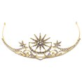 thumbnail image 1 of CIMAXIC Couronne Vintage de Fête Incrustée de Strass Couronne de Bal pour Femme Mariée, 6.3"X4.13"X2.76 Pouces, 1 of 5