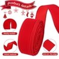 thumbnail image 2 of Cinta WILLBOND de terciopelo navideño con alambre, 50 m x 6,35 cm, color rojo, 2 of 7