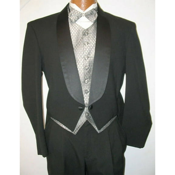 Black Tail Tuxedo Wool Shawl Collar By Alberto Nardoni Perfect For Wedding Or Stage
