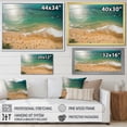 thumbnail image 4 of Designart "Aerial View Green Coastal Beach IV" Beach Framed Wall Art Decor - Coastal Beige Beach & Ocean Bedroom Framed Canvas Wall Art, 4 of 6