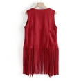 thumbnail image 4 of ALLLIST Womens Summer Tops Red Sleeveless Flowy Solid V-Neck Tank Tops Womens Tank Top L, 4 of 4