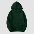 thumbnail image 5 of Womens Solid Hoodies Fall Fashion Casual Long Sleeve Hooded Sweatshirts Loose Comfy Trendy Pullover Tops with Pockets, 5 of 6