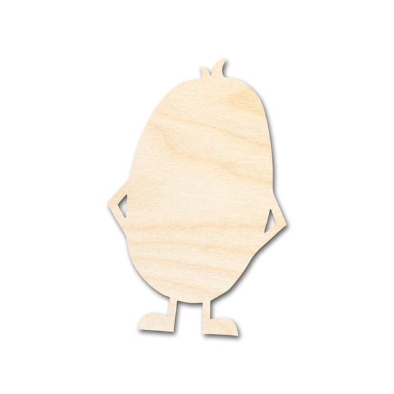 Unfinished Wood Oval Monster Shape | DIY Craft Cutout 6" / 1/8"