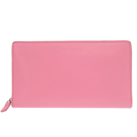 Pre-Owned Balenciaga Essential Continental Wallet 664041, pink leather long...