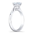thumbnail image 2 of Ladies Platinum tapered engagement ring solitaire with 1.60 ct natural Round Brilliant White Sapphire center, 2 of 5