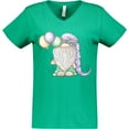 thumbnail image 3 of Inktastic Mardi Gras Gnome Women's V-Neck T-Shirt, 3 of 5