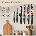 thumbnail image 5 of Astercook 6 Piece Flower Kitchen Knife Set, German High Carbon Stainless Steel Knives Sets with 6 Blade Guards Dishwasher Safe, Perfect Gifts for Kitchen, 5 of 9