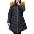 thumbnail image 2 of Pyhlmscde Women's Thickened Winter Solid Color Padded Plus Size Outwear Coat, Puffer Jacket Womens, Winter Coats for Women, Winter Clothing for Women, 2 of 6