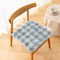 thumbnail image 1 of Xiao Hua Cojín de Felpa Tipo Conejo Azul -4 Piezas, Cojín Cuadrado para Silla de Comedor de 15.75 X 15.75 Pulgadas, Tela de Respaldo Antideslizante, Cojín para Silla de Comedor de Textura Esponjosa, 1 of 4