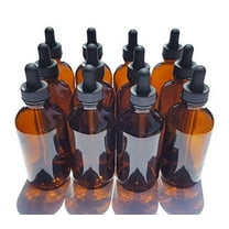 Amber Glass Bottle 4oz with Dropper(12 pack)