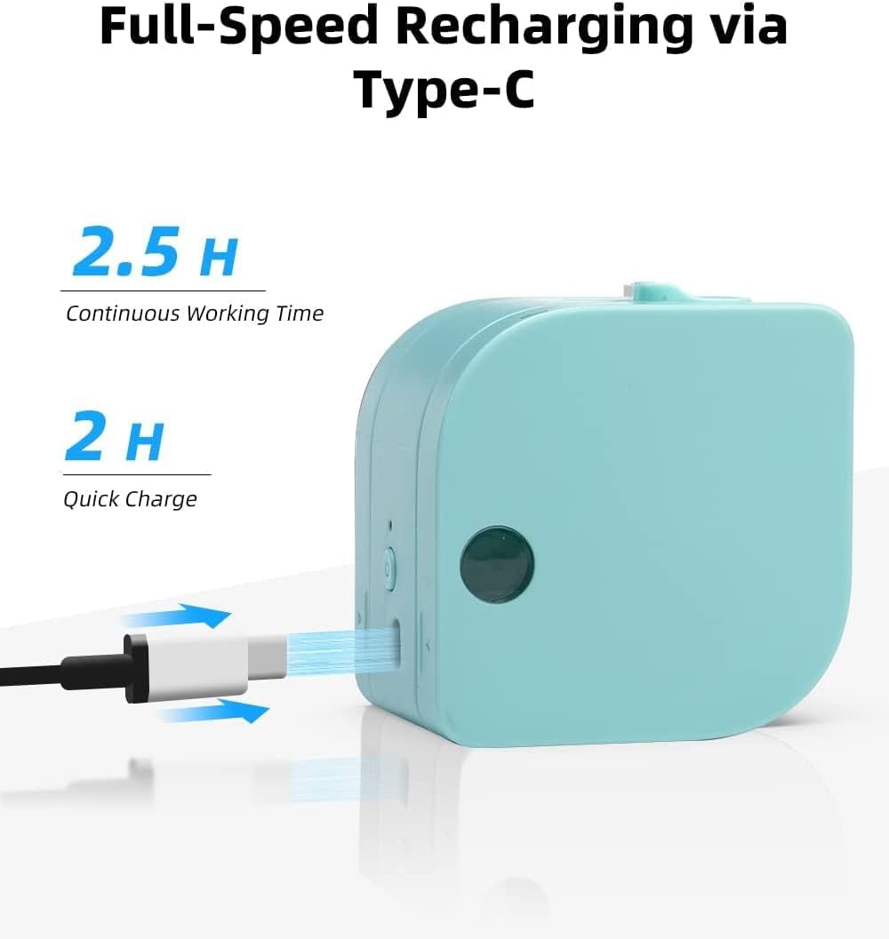 Phomemo  P12 Pro Smart Label Maker – Compact Bluetooth Label Printer with many Preloaded Templates, Small Portable Thermal Label maker for Travel, Office & Home Organization, USB-C Charging (Green)