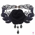 thumbnail image 4 of Lace Choker Necklaces - Gland De Tatouage Choker, Collier Noir Dentelle Choker, Collier Vintage Femmes Bijoux De Marriage, 4 of 34