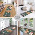 thumbnail image 6 of Yayeee Runner Rug for Bedroom 2'x6' Machine Washable Hallway Non Slip Mat, Green Christmas Gingerbread, 6 of 8