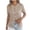 Khaki, variant on Women's Knit Summer Blouses Button Down Short Sleeve Crewneck Soft Cardigan Sweater Tops Dressy Casual (XL, Khaki)