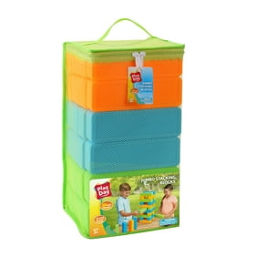 Play Day Jumbo Stacking Block Set, 30 Outdoor Lawn Blocks , Children Ages 3+
