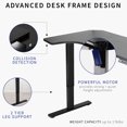 thumbnail image 4 of VIVO Electric 58" x 35" Corner Stand Up Desk, Black Table Top, Gray Frame, 4 of 7