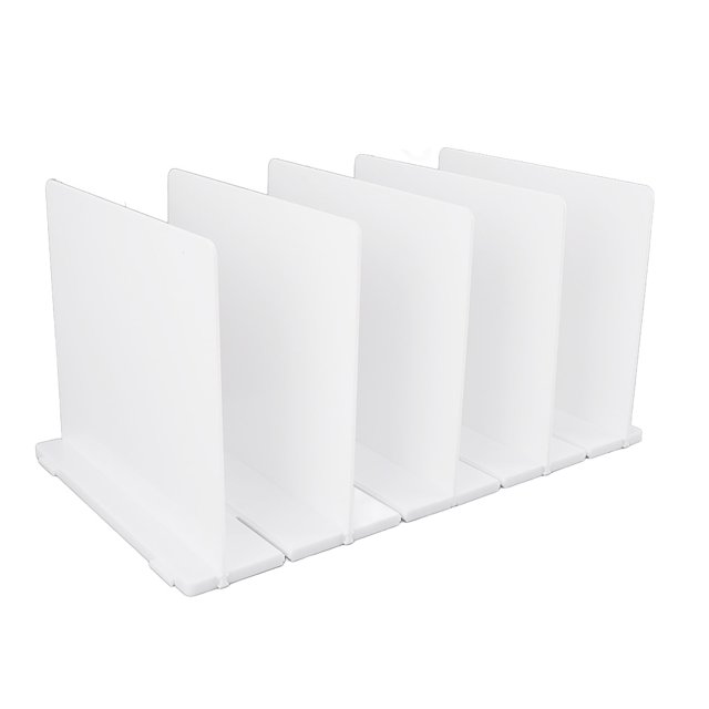Closet Divider Organizer, Shelf Divider Holder Easy Assembly Multifunctional Modern for Tableware for Purse 3 Divider Board,4 Divider Board,5 Divider Board