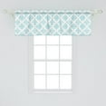 thumbnail image 2 of Ambesonne Floral Window Valance, Modern Damask Style Motif, 54" X 18", Sea Blue and White, 2 of 3