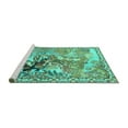 thumbnail image 2 of Ahgly Company Machine Washable Indoor Rectangle Animal Turquoise Blue Traditional Area Rugs, 8' x 12', 2 of 4