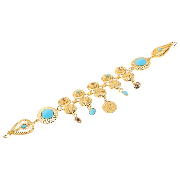 CTIRCHIU 1Set Vintage Tassel Headband Alloy Forehead Jewelry for Women Cultural Events and Weddings