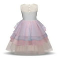 thumbnail image 4 of Zpanxa Baby Girls Princess Dress, Little Girls Party Wedding Formal Dresses, Evening Dress Birthday Dress, Kids Pageant Flower Girl Sleeveless Dress, Christmas Gifts for Girls Pink (3-4 Years), 4 of 4