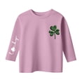 thumbnail image 4 of Girls St Patricks Day Print Three Quarter Sleeve Top For Kids Holiday Festive Party Wear Irish Green Pullover Hoodie 3-14Y, 4 of 4