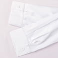 thumbnail image 7 of JGGSPWM Womens Solid Ruffle Button Down Vintage Dressy Shirts Court Style Blouse Cozy Tops Winter Pullover Long Sleeve Lapel Stand Collar Outwear White S, 7 of 7
