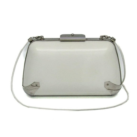 Pre-Owned Balenciaga Party Bag 325801 Women's Leather Clutch Bag,Shoulder Bag White (Good)