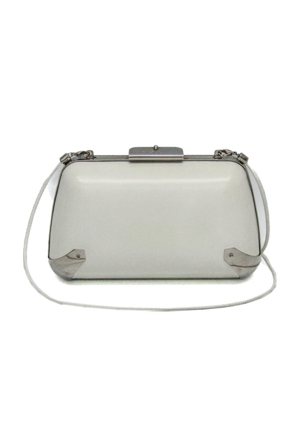 Pre-Owned Balenciaga Party Bag 325801 Women's Leather Clutch Bag,Shoulder Bag White (Good)