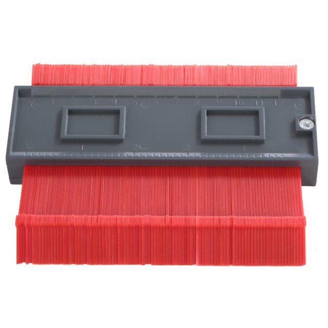 Regla de perfil de contorno duplicador de calibre de contorno calibre de copia de perfil de contorno de plástico ABS hardware de bricolaje para colocar azulejos herramientas ANGGREK Otros