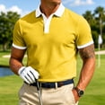 thumbnail image 2 of UDAUDU Men's Casual Short Sleeve Polo Shirts Cotton Stretch Collar Tee Breathable Soft Summer Vacation Golf Shirts S, 2 of 8