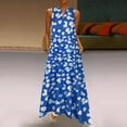 thumbnail image 2 of outfmvch plus size dress for women plus size print daily casual sleeveless vintage bohemian v neck maxi dress womens dresses fall dresses, 2 of 7