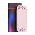 thumbnail image 2 of PlayVital AlterGrips Protective Slim Case Grip Cover for Joycon, Dockable Hard Shell for Switch OLED w/Thumb Grip Caps & Button Caps - Peach Blossom Pink, 2 of 9