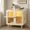 Beige, variant on Cat Litter Box Enclosure, Hidden Litter Box Furniture with Smart RGB LED Light & Litter Leak Walkway – Retro TV-Style Cat Cabinet with Stairs, Pom-Pom Toys & Glass Doors for Living Room, Beige