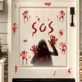 thumbnail image 1 of Halloween Window Clings Bloody Handprint Halloween Window Decorations Stickers For Horror Bathroom Zombie Party, 1 of 7