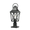 thumbnail image 4 of Outdoor Lighting Outdoor Post Light,Lamp Post Light Fixture,Post Lantern with Pier Mount Base,Textured Black,21.3in,Suitable for Gardens, Yards or Entrances (2 pack),Outdoor Wall Lights, 4 of 11